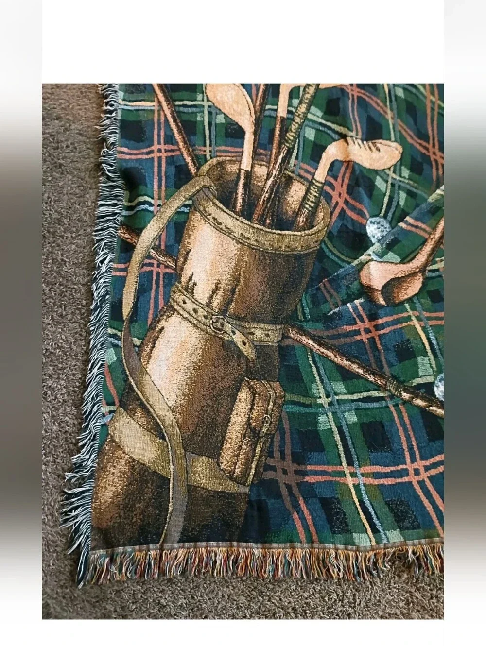 Golf Themed Tapestry Woven Throw Blanket Father's Day Gift 71
